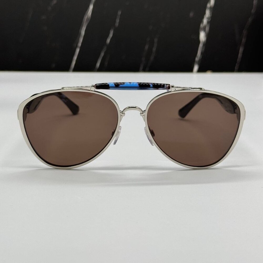 NEW BURBERRY BE3160 1005/73 SILVER BLACK UNISEX SUNGLASSES BURBERRY BE3160 10057 - Picture 3 of 12